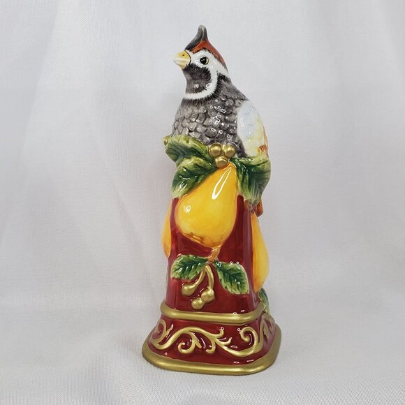 Fitz And Floyd Essentials Christmas Partridge Bell Figurine 5.5 inches tall - Picture 5 of 13